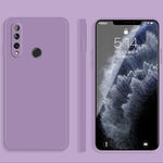 Custodia protettiva a copertura totale antigoccia in silicone liquido imitazione tinta unita, For Huawei Enjoy 10 Plus, For Huawei Enjoy 10s