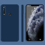 Custodia protettiva a copertura totale antigoccia in silicone liquido imitazione tinta unita, For Huawei Enjoy 10 Plus, For Huawei Enjoy 10s