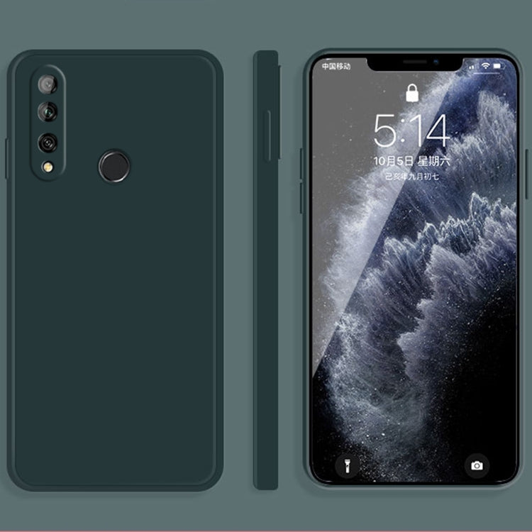 Custodia protettiva a copertura totale antigoccia in silicone liquido imitazione tinta unita, For Huawei Enjoy 10 Plus, For Huawei Enjoy 10s