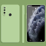 Custodia protettiva a copertura totale antigoccia in silicone liquido imitazione tinta unita, For Huawei Enjoy 10 Plus, For Huawei Enjoy 10s
