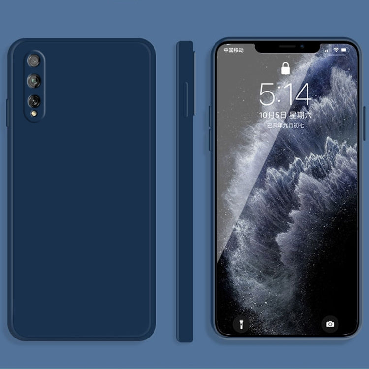 Custodia protettiva a copertura totale antigoccia in silicone liquido imitazione tinta unita, For Huawei Enjoy 10 Plus, For Huawei Enjoy 10s