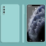 Custodia protettiva a copertura totale antigoccia in silicone liquido imitazione tinta unita, For Huawei Enjoy 10 Plus, For Huawei Enjoy 10s