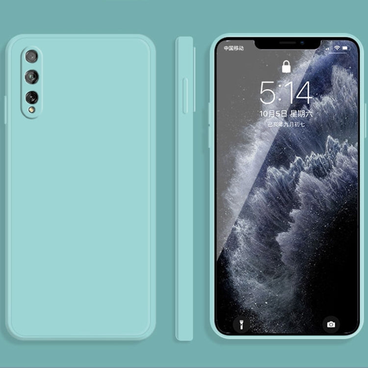 Custodia protettiva a copertura totale antigoccia in silicone liquido imitazione tinta unita, For Huawei Enjoy 10 Plus, For Huawei Enjoy 10s
