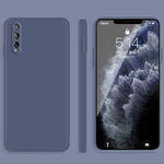 Custodia protettiva a copertura totale antigoccia in silicone liquido imitazione tinta unita, For Huawei Enjoy 10 Plus, For Huawei Enjoy 10s