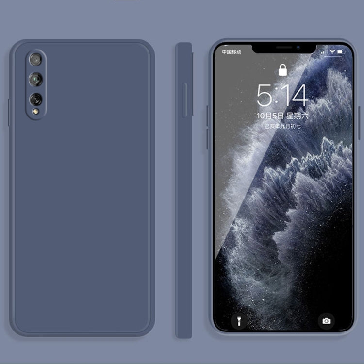 Custodia protettiva a copertura totale antigoccia in silicone liquido imitazione tinta unita, For Huawei Enjoy 10 Plus, For Huawei Enjoy 10s