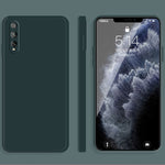 Custodia protettiva a copertura totale antigoccia in silicone liquido imitazione tinta unita, For Huawei Enjoy 10 Plus, For Huawei Enjoy 10s