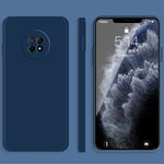 Custodia protettiva a copertura totale antigoccia in silicone liquido imitazione tinta unita, For Huawei Enjoy 20 Pro, For Huawei Enjoy 20 Plus 5G