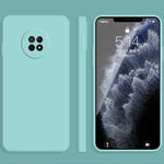 Custodia protettiva a copertura totale antigoccia in silicone liquido imitazione tinta unita, For Huawei Enjoy 20 Pro, For Huawei Enjoy 20 Plus 5G