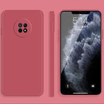 Custodia protettiva a copertura totale antigoccia in silicone liquido imitazione tinta unita, For Huawei Enjoy 20 Pro, For Huawei Enjoy 20 Plus 5G