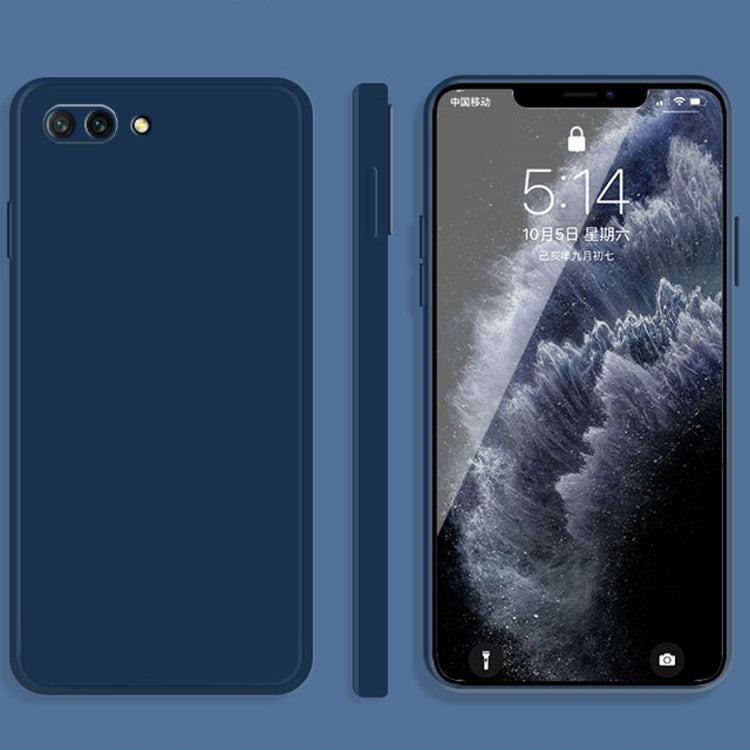Custodia protettiva a copertura totale antigoccia in silicone liquido imitazione tinta unita, For Honor 10, For Honor 20