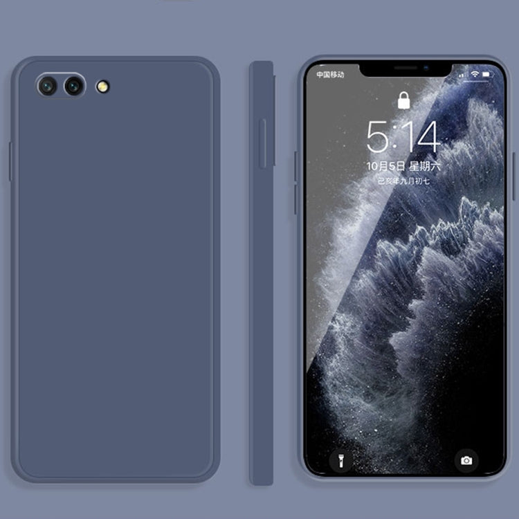 Custodia protettiva a copertura totale antigoccia in silicone liquido imitazione tinta unita, For Honor 10, For Honor 20