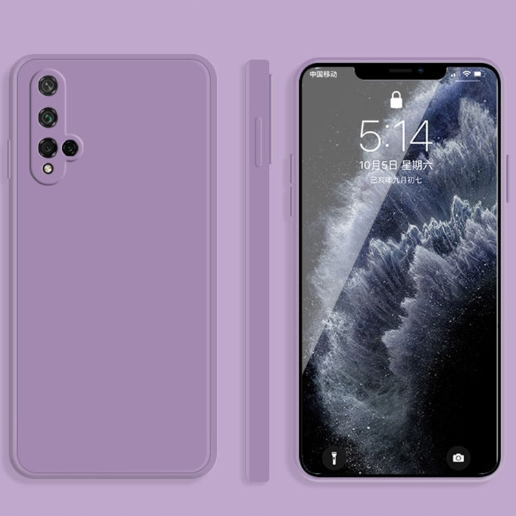 Custodia protettiva a copertura totale antigoccia in silicone liquido imitazione tinta unita, For Honor 10, For Honor 20