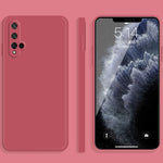Custodia protettiva a copertura totale antigoccia in silicone liquido imitazione tinta unita, For Honor 10, For Honor 20