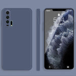 Custodia protettiva a copertura totale antigoccia in silicone liquido imitazione tinta unita, For Honor 20i, For Honor 20 Pro