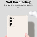Custodia protettiva a copertura totale antigoccia in silicone liquido imitazione tinta unita, For Honor 30 Lite, For Honor 30 Pro