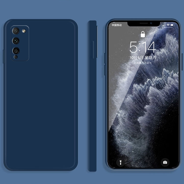 Custodia protettiva a copertura totale antigoccia in silicone liquido imitazione tinta unita, For Honor 30 Lite, For Honor 30 Pro