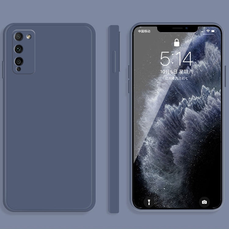 Custodia protettiva a copertura totale antigoccia in silicone liquido imitazione tinta unita, For Honor 30 Lite, For Honor 30 Pro
