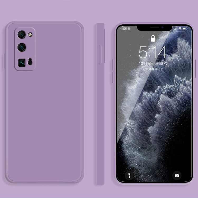 Custodia protettiva a copertura totale antigoccia in silicone liquido imitazione tinta unita, For Honor 30 Lite, For Honor 30 Pro