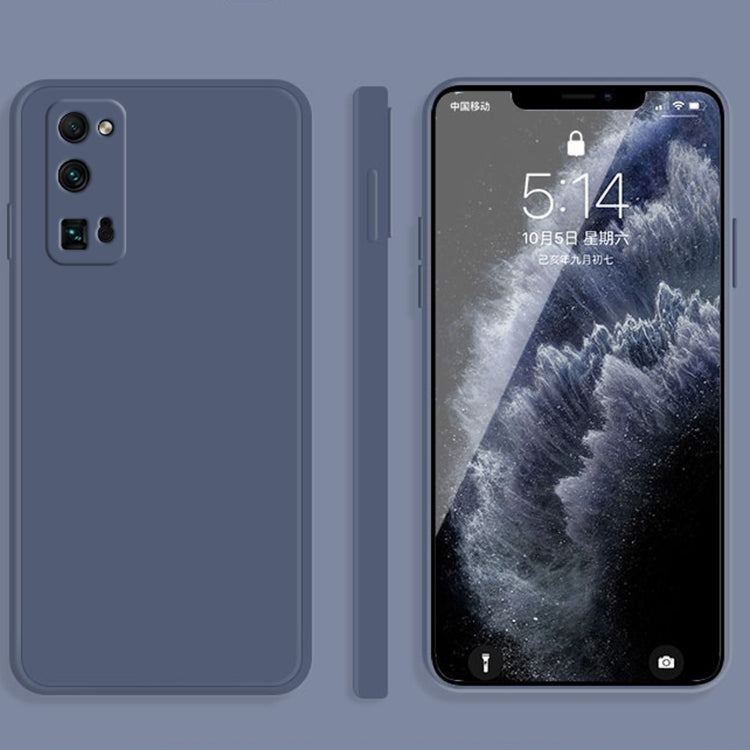 Custodia protettiva a copertura totale antigoccia in silicone liquido imitazione tinta unita, For Honor 30 Lite, For Honor 30 Pro