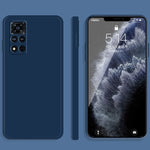 Custodia protettiva a copertura totale antigoccia in silicone liquido imitazione tinta unita, For Honor V30 Pro, For Honor V40 5G