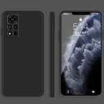 Custodia protettiva a copertura totale antigoccia in silicone liquido imitazione tinta unita, For Honor V30 Pro, For Honor V40 5G