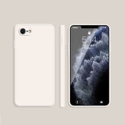 Custodia protettiva a copertura totale antigoccia in silicone liquido imitazione tinta unita, For iPhone SE 2022 / SE 2020 / 8 / 7, For iPhone 8 Plus / 7 Plus