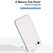 Custodia protettiva a copertura totale antigoccia in silicone liquido imitazione tinta unita, For iPhone SE 2022 / SE 2020 / 8 / 7, For iPhone 8 Plus / 7 Plus