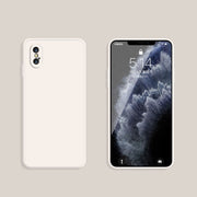 Custodia protettiva a copertura totale antigoccia in silicone liquido imitazione tinta unita, For iPhone XS Max, For iPhone 11