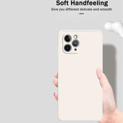 Custodia protettiva a copertura totale antigoccia in silicone liquido imitazione tinta unita, For iPhone 11 Pro, For iPhone 11 Pro Max