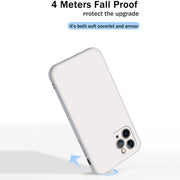 Custodia protettiva a copertura totale antigoccia in silicone liquido imitazione tinta unita, For iPhone 11 Pro, For iPhone 11 Pro Max