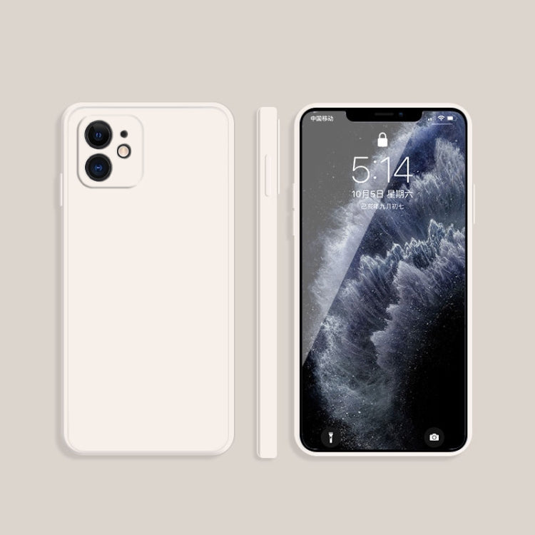 Custodia protettiva a copertura totale antigoccia in silicone liquido imitazione tinta unita, For iPhone 12 mini, For iPhone 12