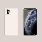 Custodia protettiva a copertura totale antigoccia in silicone liquido imitazione tinta unita, For iPhone 12 mini, For iPhone 12