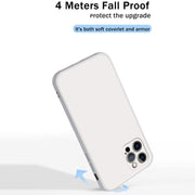 Custodia protettiva a copertura totale antigoccia in silicone liquido imitazione tinta unita, For iPhone 12 Pro, For iPhone 12 Pro Max
