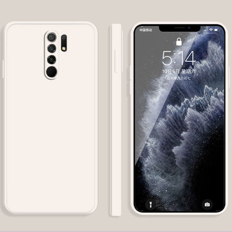 Custodia protettiva a copertura totale antigoccia in silicone liquido imitazione tinta unita, For Xiaomi Redmi 9, For Xiaomi Redmi 9A