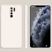 Custodia protettiva a copertura totale antigoccia in silicone liquido imitazione tinta unita, For Xiaomi Redmi 9, For Xiaomi Redmi 9A