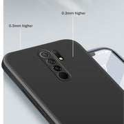 Custodia protettiva a copertura totale antigoccia in silicone liquido imitazione tinta unita, For Xiaomi Redmi 9, For Xiaomi Redmi 9A