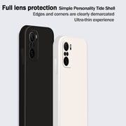 Custodia protettiva a copertura totale antigoccia in silicone liquido imitazione tinta unita, For Xiaomi Redmi K40, For Xiaomi Redmi K40 Pro