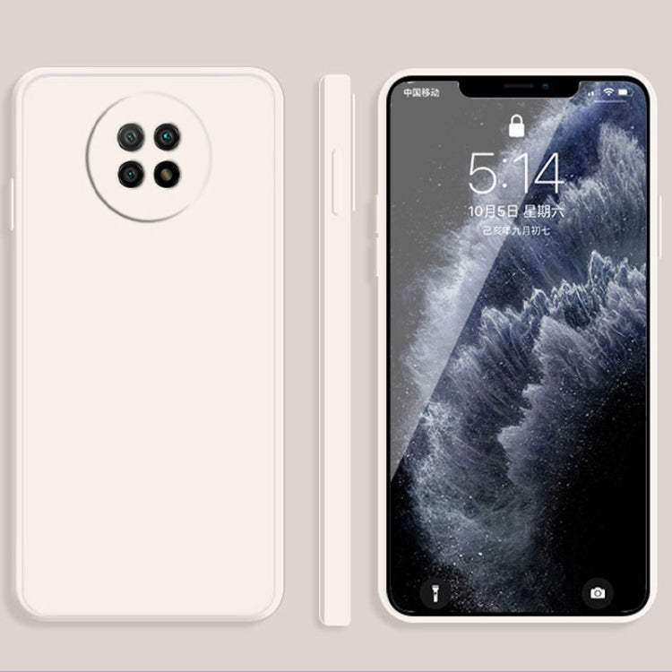 Custodia protettiva a copertura totale antigoccia in silicone liquido imitazione tinta unita, For Xiaomi Redmi Note 9 5G, For Xiaomi Redmi Note 9 Pro