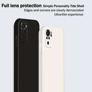Custodia protettiva a copertura totale antigoccia in silicone liquido imitazione tinta unita, For Xiaomi Redmi Note 10, For Xiaomi Redmi Note 10 Pro