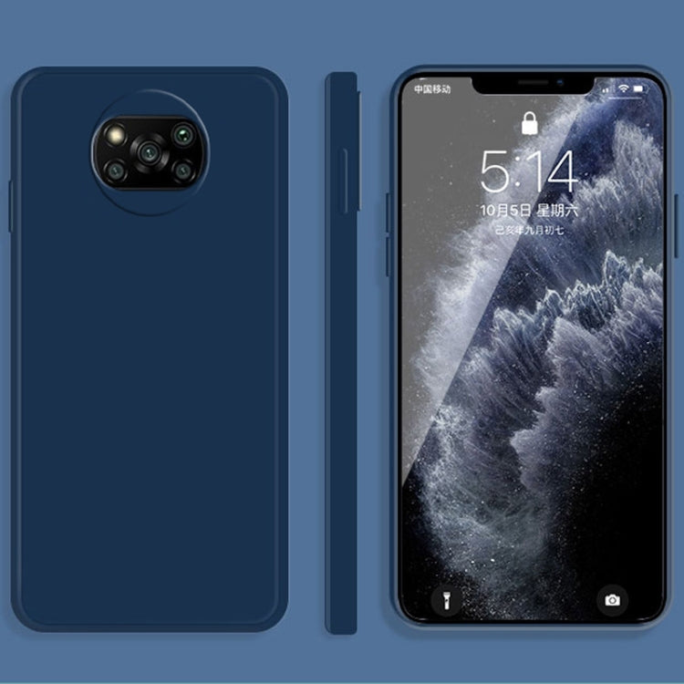 Custodia silicone liquido per Xiaomi Poco X3 NFC e Poco X3 Pro