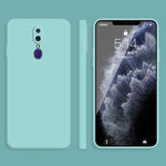 Custodia protettiva a copertura totale antigoccia in silicone liquido imitazione tinta unita, For OPPO A9 / A9X / F11, For OPPO A92s