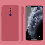 Custodia protettiva a copertura totale antigoccia in silicone liquido imitazione tinta unita, For OPPO A9 / A9X / F11, For OPPO A92s