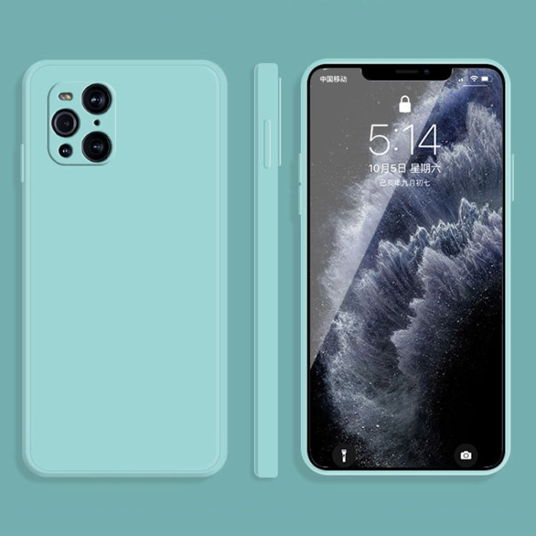 Custodia protettiva a copertura totale antigoccia in silicone liquido imitazione tinta unita, For OPPO A5 / A3s, For OPPO Find X3