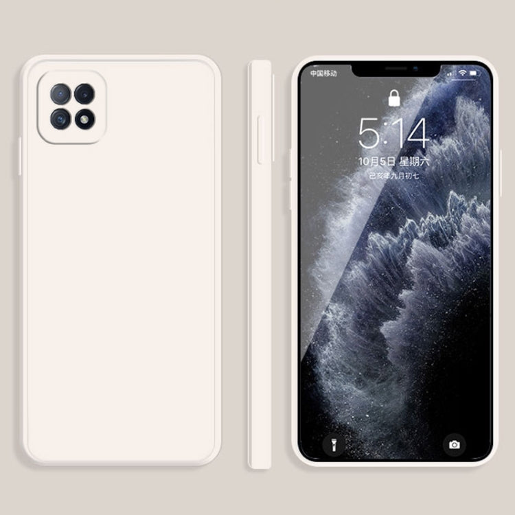 Custodia protettiva a copertura totale antigoccia in silicone liquido imitazione tinta unita, For OPPO A72, For OPPO Reno4 SE