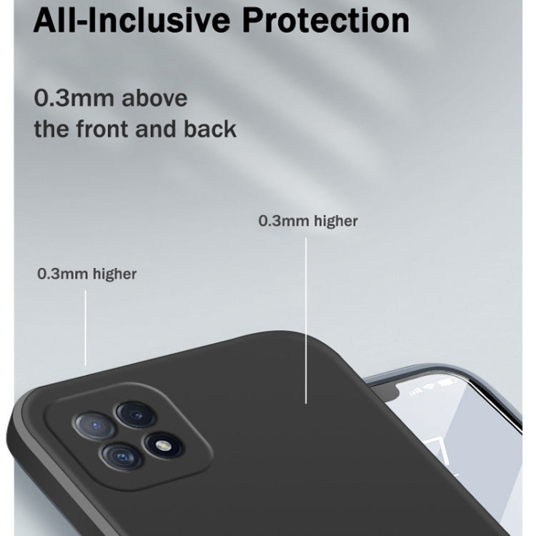 Custodia protettiva a copertura totale antigoccia in silicone liquido imitazione tinta unita, For OPPO A72, For OPPO Reno4 SE