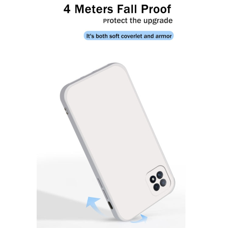 Custodia protettiva a copertura totale antigoccia in silicone liquido imitazione tinta unita, For OPPO A72, For OPPO Reno4 SE