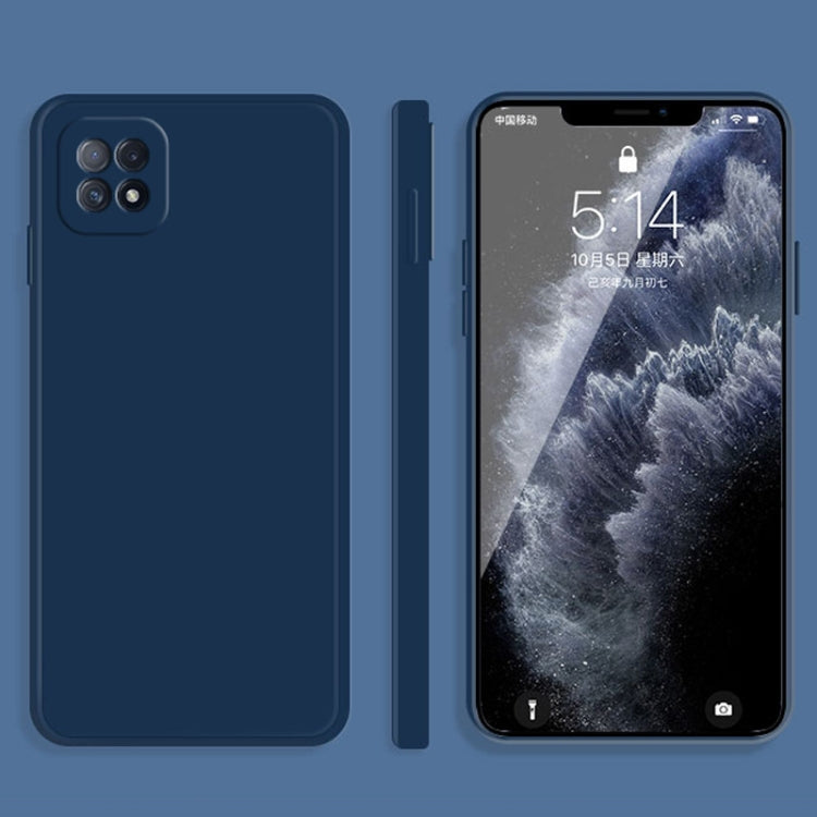 Custodia protettiva a copertura totale antigoccia in silicone liquido imitazione tinta unita, For OPPO A72, For OPPO Reno4 SE