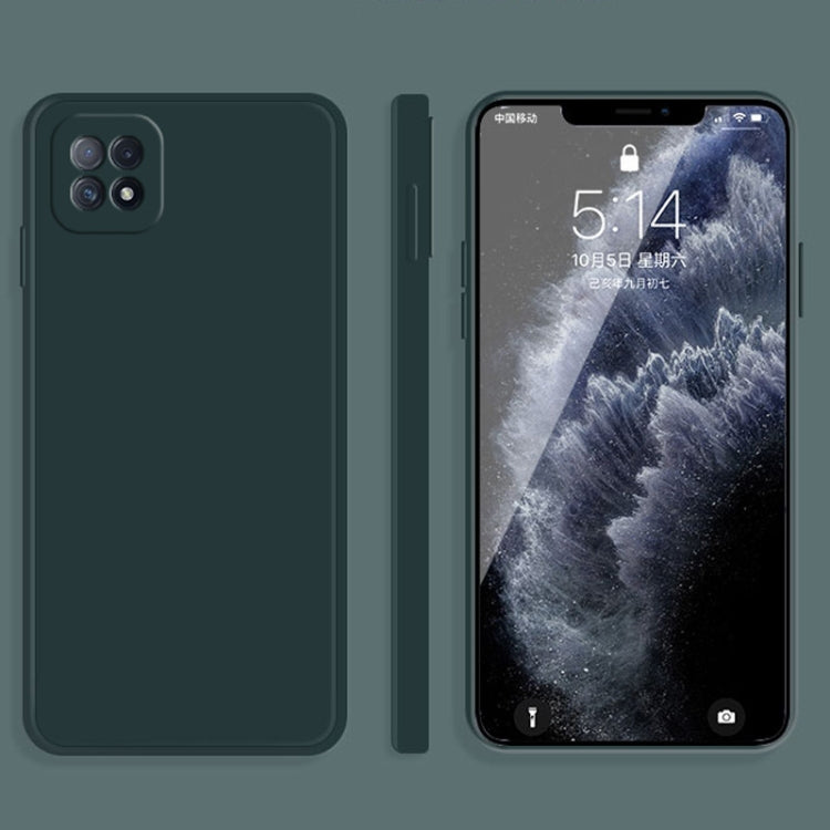 Custodia protettiva a copertura totale antigoccia in silicone liquido imitazione tinta unita, For OPPO A72, For OPPO Reno4 SE