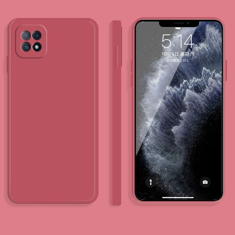 Custodia protettiva a copertura totale antigoccia in silicone liquido imitazione tinta unita, For OPPO A72, For OPPO Reno4 SE