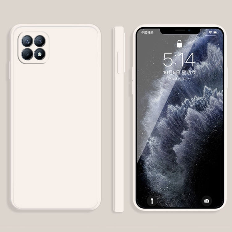 Custodia protettiva a copertura totale antigoccia in silicone liquido imitazione tinta unita, For OPPO A72, For OPPO Reno4 SE